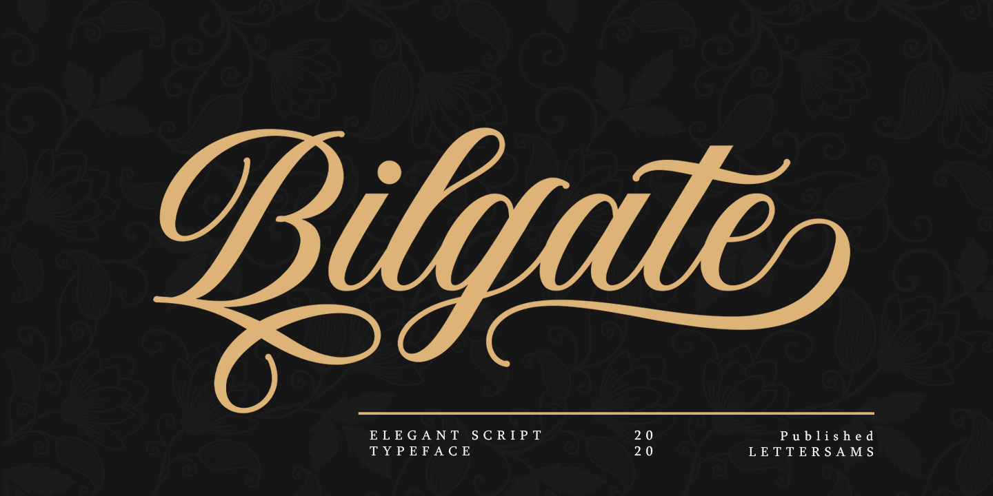 폰트 Bilgate Script